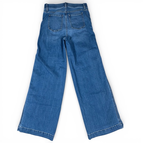 Spanx Wide Leg Jeans Size Medium Denim Blue - Picture 3 of 7